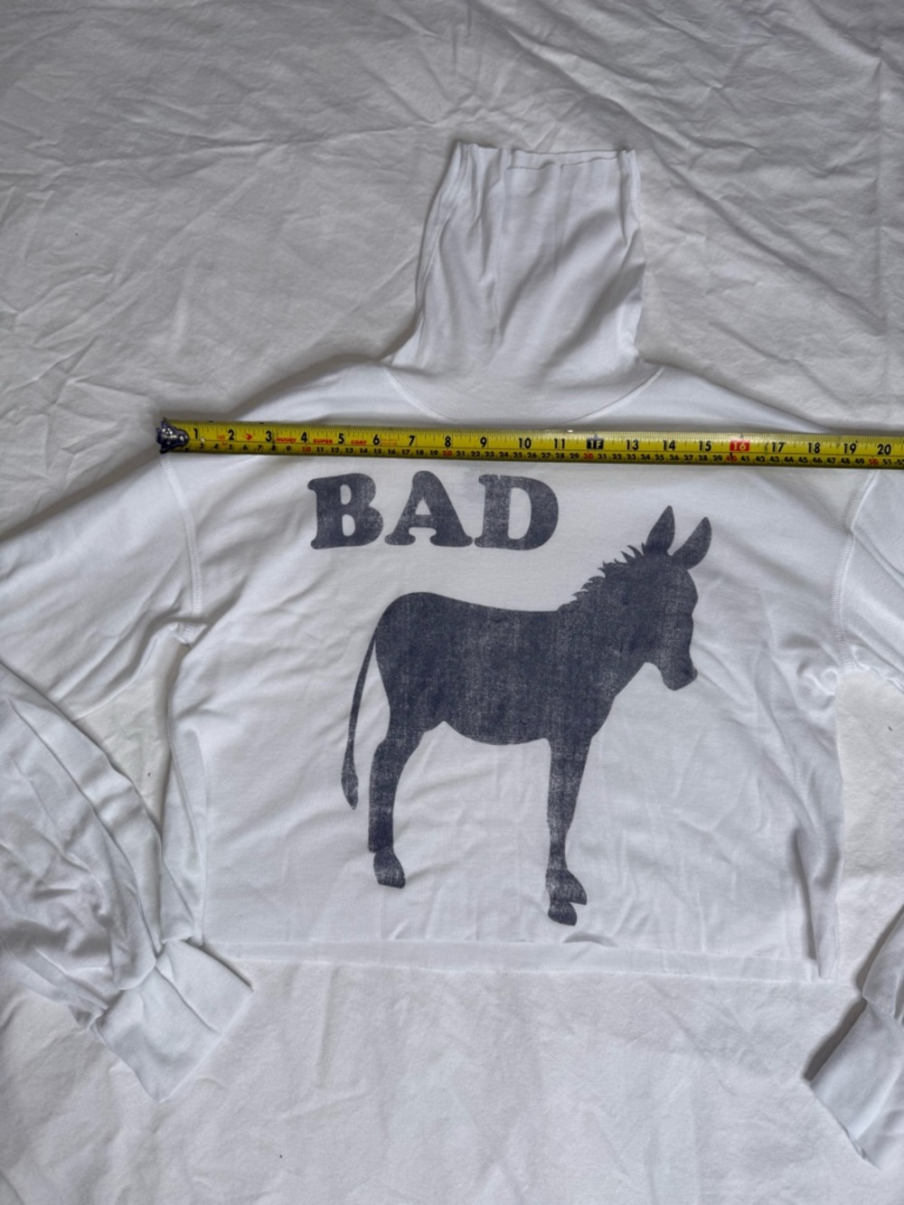 Urban Outfitters ODDPEOPLE | BAD Donkey Graphic Crop Top Turtleneck Y2K - Picture 9 of 10